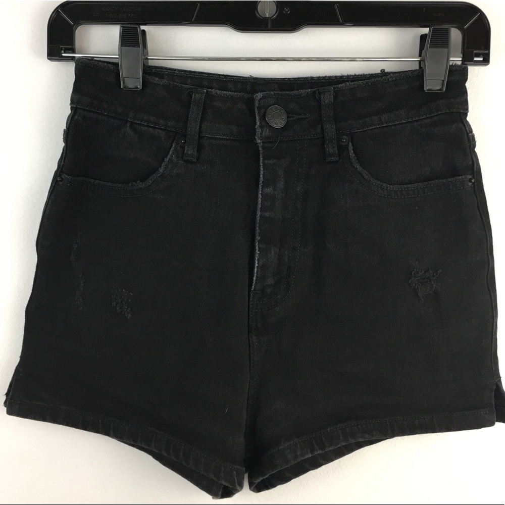 🛍 BDG Spade Pin Up Distressed Denim Shorts, 25